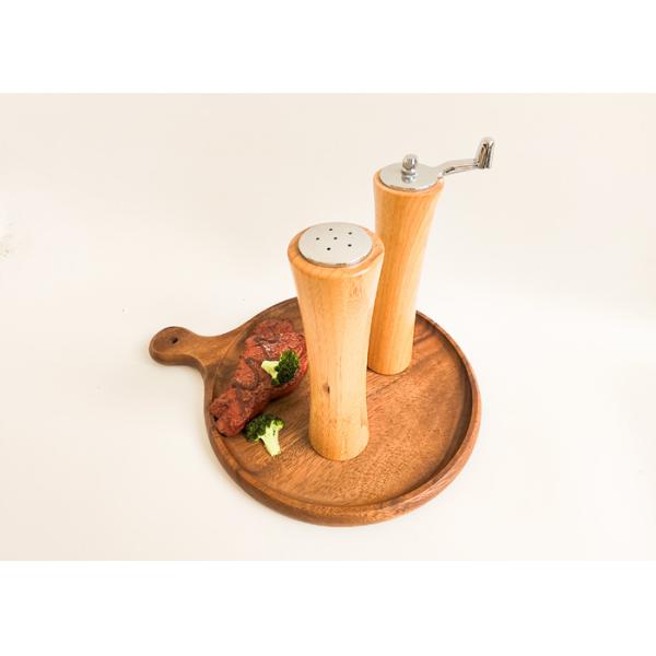 Various Sizes Wooden Grinders Natural Wood Color Salt And Pepper Grinder