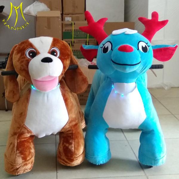 Buy Hansel china amusement animal ride and plush animal bike toy ride on animals with kids animal bikes for shopping mall at wholesale prices