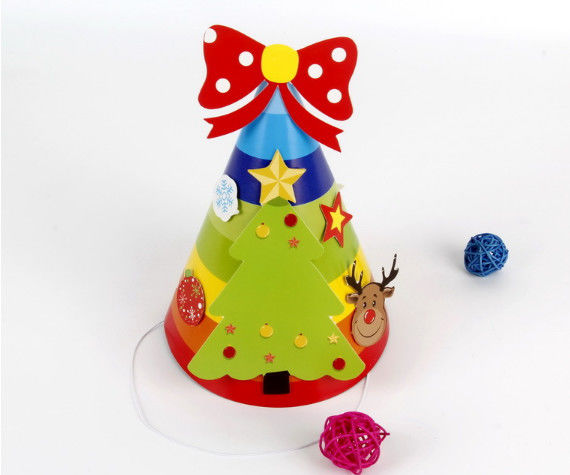 Diy New paper Christmas hat party supplies children's kindergarten handmade paste DIY creative Christmas gift