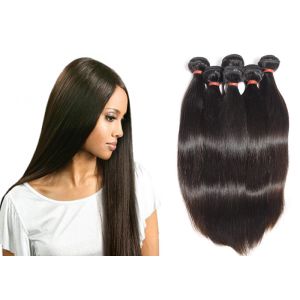 China No Chemical Unprocessed Human Hair Bundles / Silky Straight Remy Hair on sale