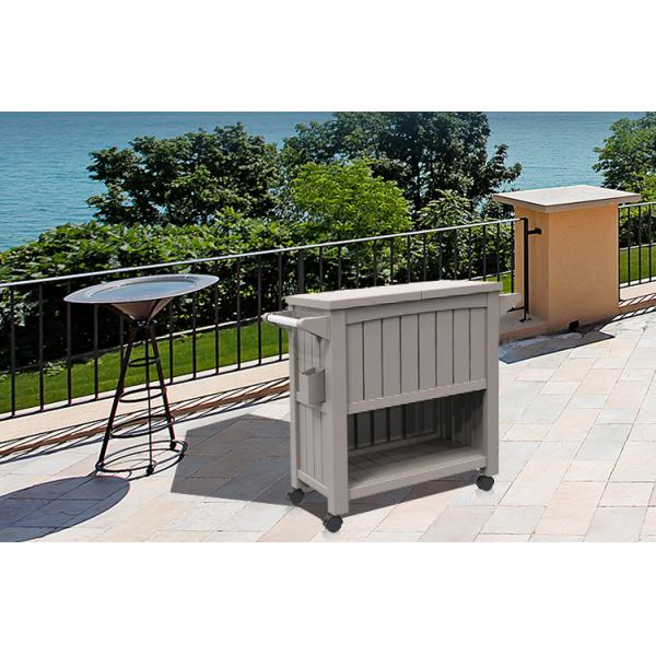 Traditional Design 3-In-1 Portable Outdoor Ice Cooler Trolley Cart with Four Wheels