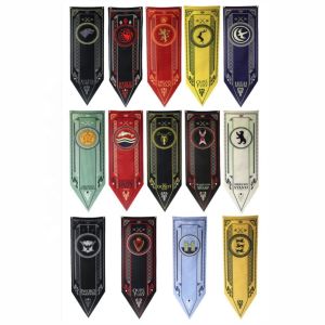 75D 100D 150D Polyester Custom Wall Banner CMYK Printed 14x21cm