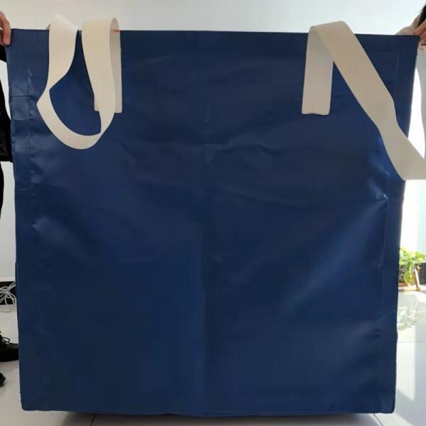 Square Waterproof Recycled Jumbo Bag Flat Bottom / Side Discharge Design 500kg - 1500kg