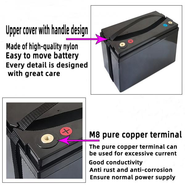 12.8V 100AH Marine Lithium Battery Model Energy Lifepo4 Battery