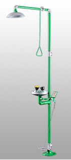 Quality BH30-1011L Stainless Steel Emergency Shower Eyewash with Epoxy Coating for sale