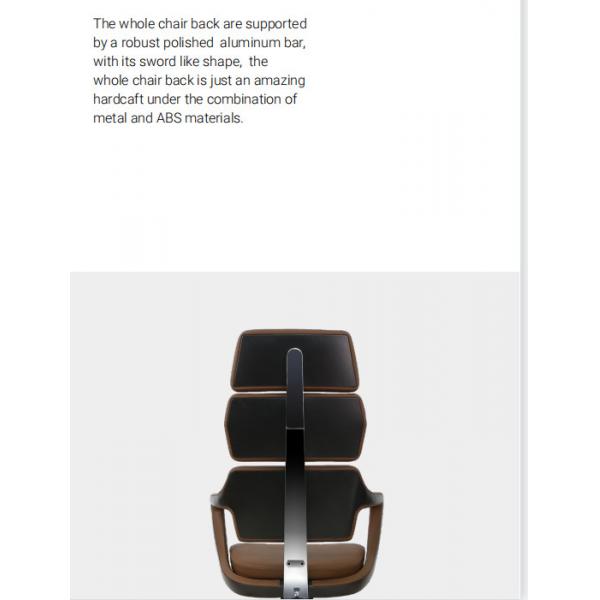 Buy Nylon Castor PU Leather Office Chair Adjustable High Back Executive Swivel Chair at wholesale prices