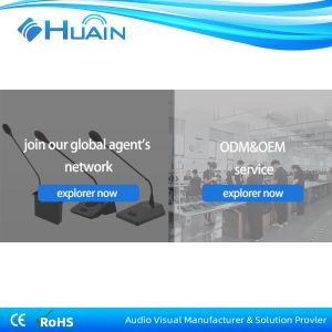 HUAIN Parliamentary Wired Meeting Microphone Table Digital Conference System