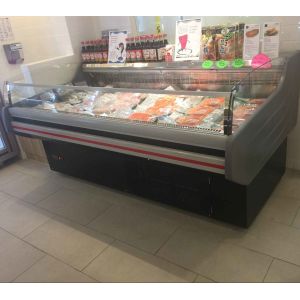 Over Counter Sushi Fish Display Freezer Open Type Fan Cooling Panasonic R22