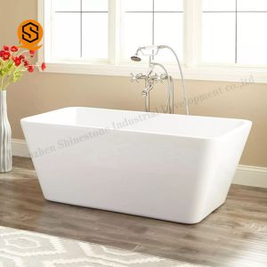 Innovative Ecofriendly Artificial Stone Bathtub White Freestanding Tub