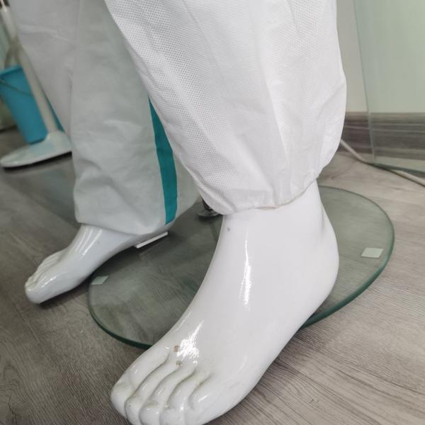 Type5/6 Disposable Protective Isolation SMS Nonwoven Coverall with Heat Taped Seam