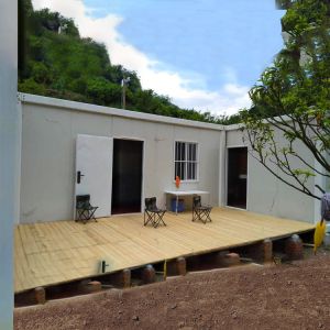 Temporary 3 Bedroom Container House Galvanized Steel Detachable Apartment