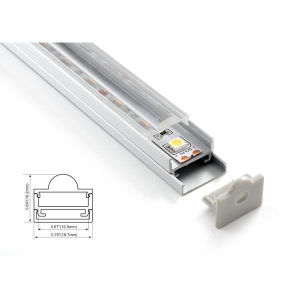 LED Linear lighting Aluminum profile Surface-mounted light round water clear cover