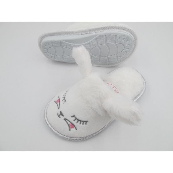 OEM Designs Winter Womens House Slippers Animal Style With 3D Trims