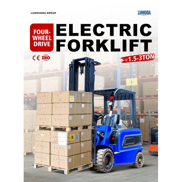 China Ballery Forklift 1.5 Ton 2Ton 3Ton 5Ton 4wd Forklift 4 Wheel Mini Electric Forklift for Sale