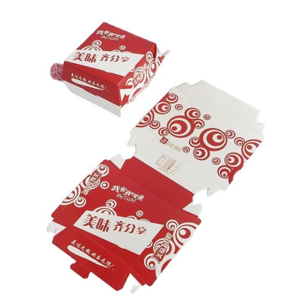 Mini Packaging Printed Take Out White Cardboard Paper Burger Box for Nuts