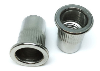Buy Low Profile Flat Head Rivet Nut Zinc Blue Plated Wear Resistant Easy Installation at wholesale prices