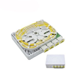 Quality Wall Mounted 4 Ports Fiber Optic Terminal Box Fiber Optic Socket Panel for sale
