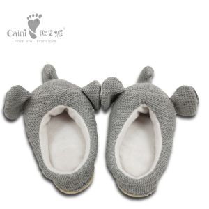 18 X 7cm Kids Shoes Warm Infant Shoes Grey Elephant Head Pattern