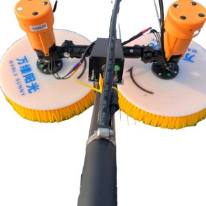 Quality Convenient Solar Panel Cleaner with Double Head and 7.5 M Telescopic Water Fed Handle for sale