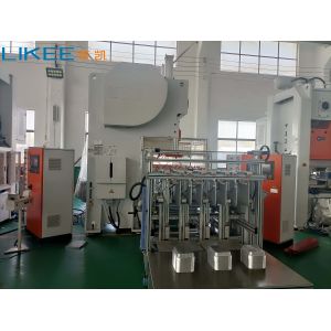 3 Ways 63Ton Mitsubishi Brand PLC Aluminium Foil Food Container Making Machine