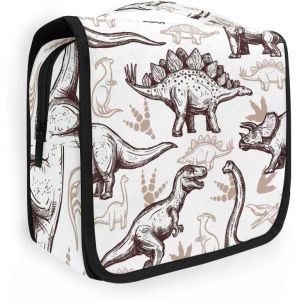 Shockproof and durable Dinosaur Travel Toiletry Bag for Boys Kids Vintage
