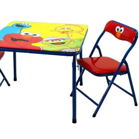 Buy Metal Folding Card Kids Party Table and Chair Sets Modern Design for Children's Study at wholesale prices