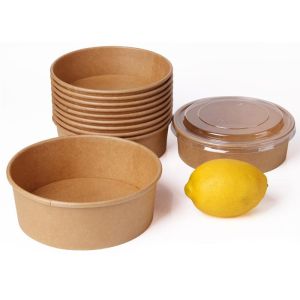 Microwavable disposable take away bowls with lids container paper cups for