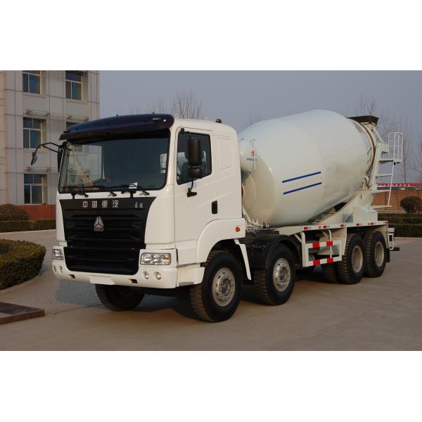 Sinotruk Howo 8X4 Concrete Mixer Machine 12 CBM Capacity White Color