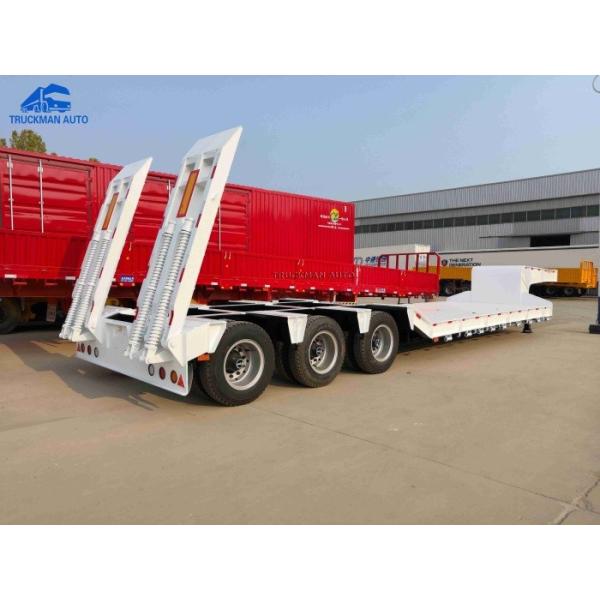 Automatic Welding FUWA Axle 50T Low Bed Semi Trailer