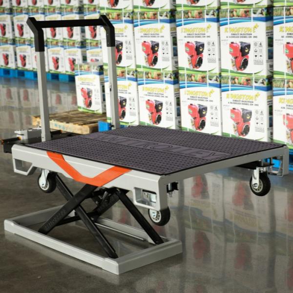 Buy Elevating Flatbed Electric Loading Platform Hydraulic Lift Trucks 500kg at wholesale prices