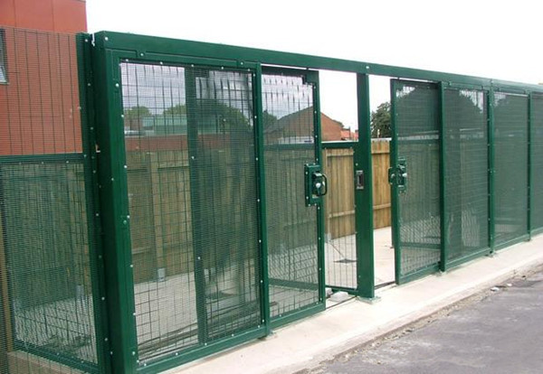 high security fence panels, pvc coated clearvu no climb fence