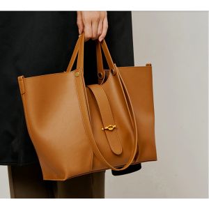 PU Leather Female Tote Bag 30cm 26cm Two Strap Handbag