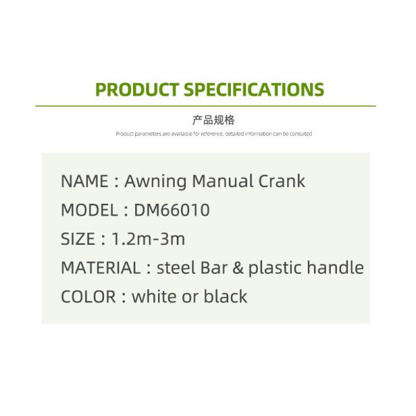 Manual Retractable Awning Hardware Hand Rocker Hand Crank