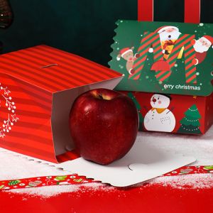Apple Gift Packaging Boxes Christmas Eve Gift Box 4C Offset Printing