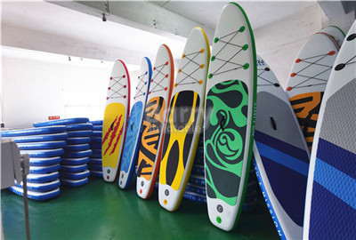 Buy Double Layer Drop Stitch PVC Inflatable SUP Paddle Board With Patterns at wholesale prices