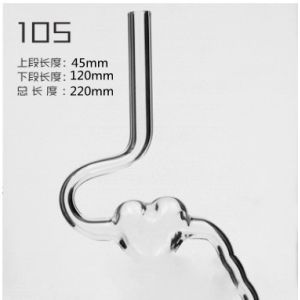 Customized Hotel Restaurant Glass Straw with Turtle Butterfly or Flower