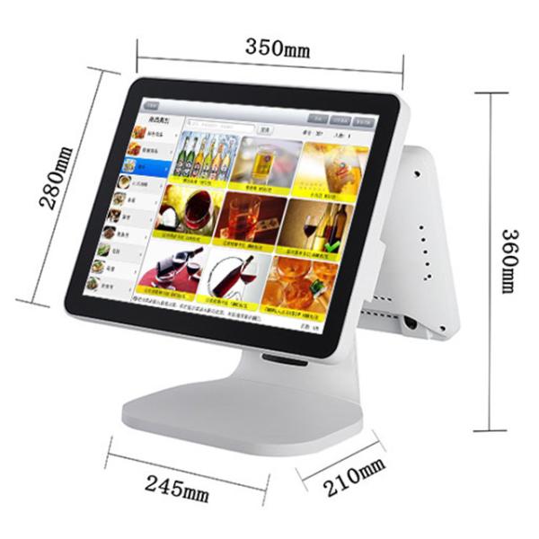 White Color Restaurant Point Of Sale Systems , 12 Inch Display Point Of Sale Systems For Restaurants