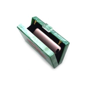 Open Closure Stylish Mouth Womens Clutch Bag Handbag With Fabric Lnternal