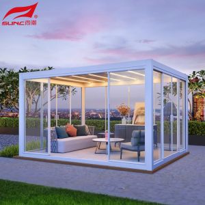 Smart Remote Controlled Aluminum Garden Pergola Waterproof Windproof Gazebo