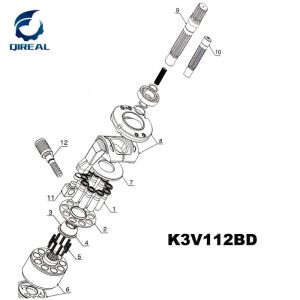 Hydraulic Main Pump Parts K3V80DT-100L