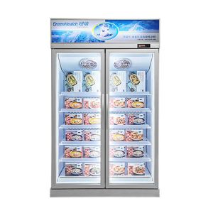Commercial Visible Glass Door Freezer with 5 adjustable shelves