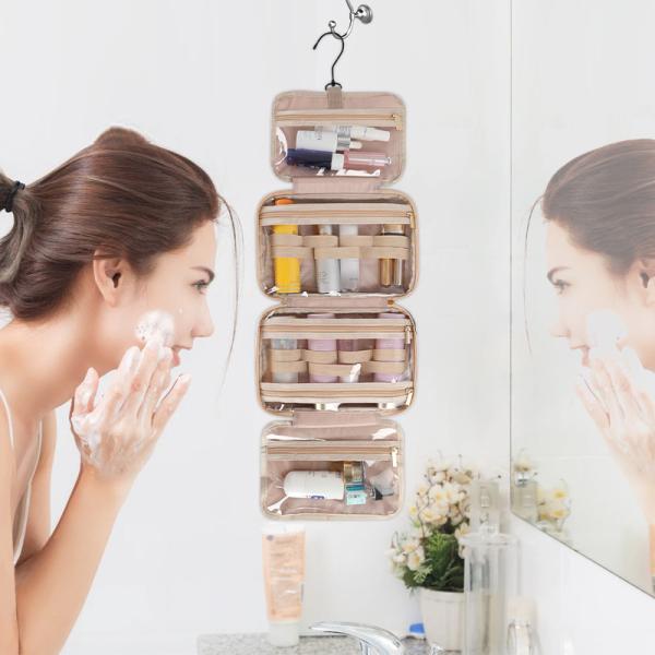 Beach Car Custom Toiletry Bag Beauty 600D Polyester 11X3X7.4 Inch