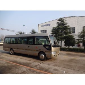 Durable Toyota Coaster Minibus 24 Passenger Van Left Power Steering