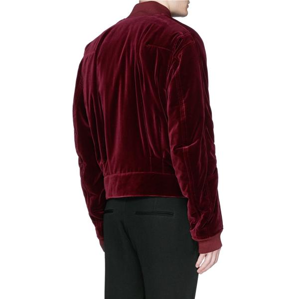 Mens Ruche Sleeve Winter Cotton Velvet Jacket