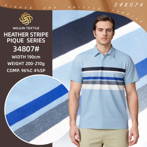 Healthy And Fashionable Breathable Crisp Textured Cotton Pique Fabric For Polo Shirt