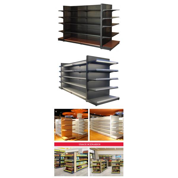 Metal Supermarket Shelf Gondola Display 30-100kg Capacity