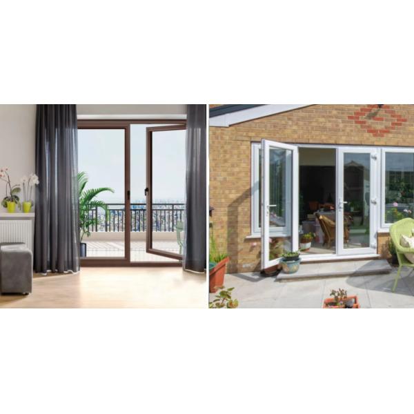 Heavy Duty Aluminum Swing Door with 2.0-3.0mm Profile Thickness Easy Maintenance