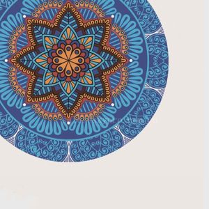 Customized Pattern Natural Rubber Mat / Mandala Printed Meditation Mat