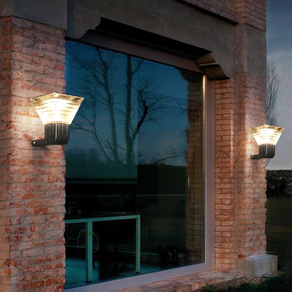 5W Solar Panel Power IP65 Prismatic Shape House Solar Wall-mounted Light for Standards