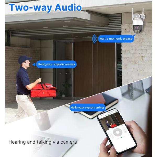 Smart AI HD 4MP 360 Ptz Camera 4G Smart AI HD 1080P 360 Ptz Camera Dual Lens Night Vision CCTV 4G PTZ Camera